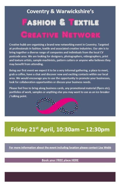 Coventry & Warwickshire's Fashion & Textile Creative… – Creative Hubb